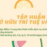 Mời tham gia tập huấn về sở hữu trí tuệ và ĐMST